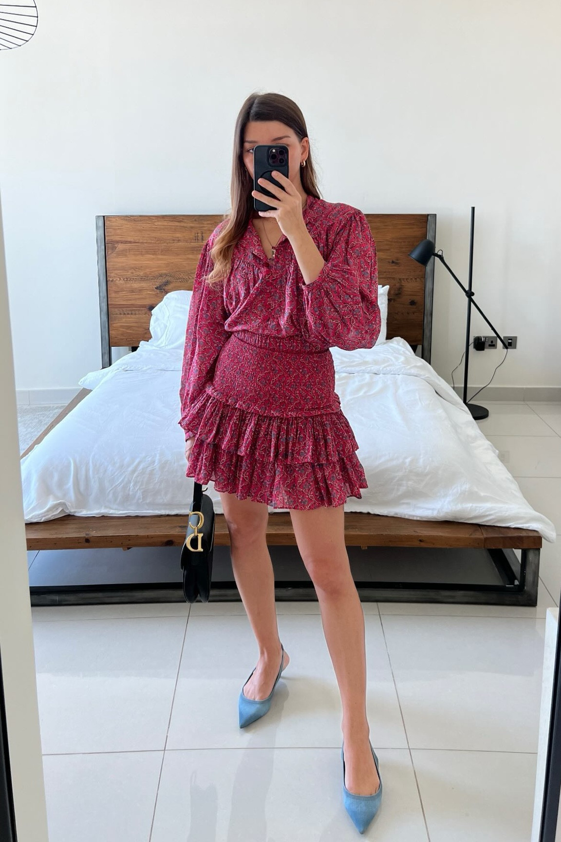 Fall outfit fit and flare skirt and shirt, Isabel marant Etoile, dior saddle bag, denim shoes

#LTKFallSale #LTKItBag #LTKSeasonal