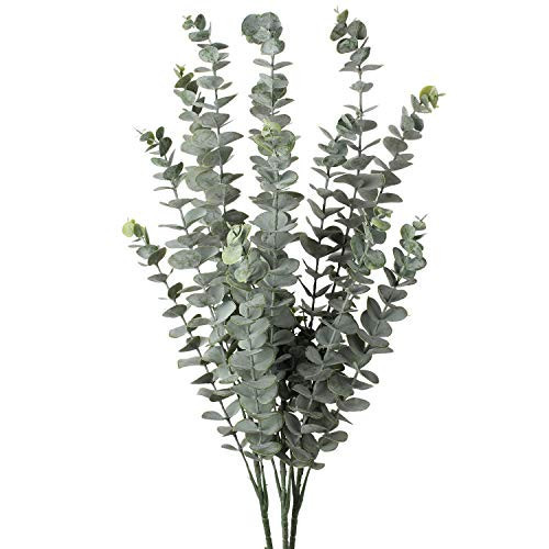29'' Faux Eucalyptus Branches Spray Artificial Eucalyptus Leaves Long Stems Fake Flower Greenery Tall Plants Real Touch Flowers Eucalyptus for Wedding Bouquet Vase Floral Arrangement Decor 3 Pcs | Amazon (US)
