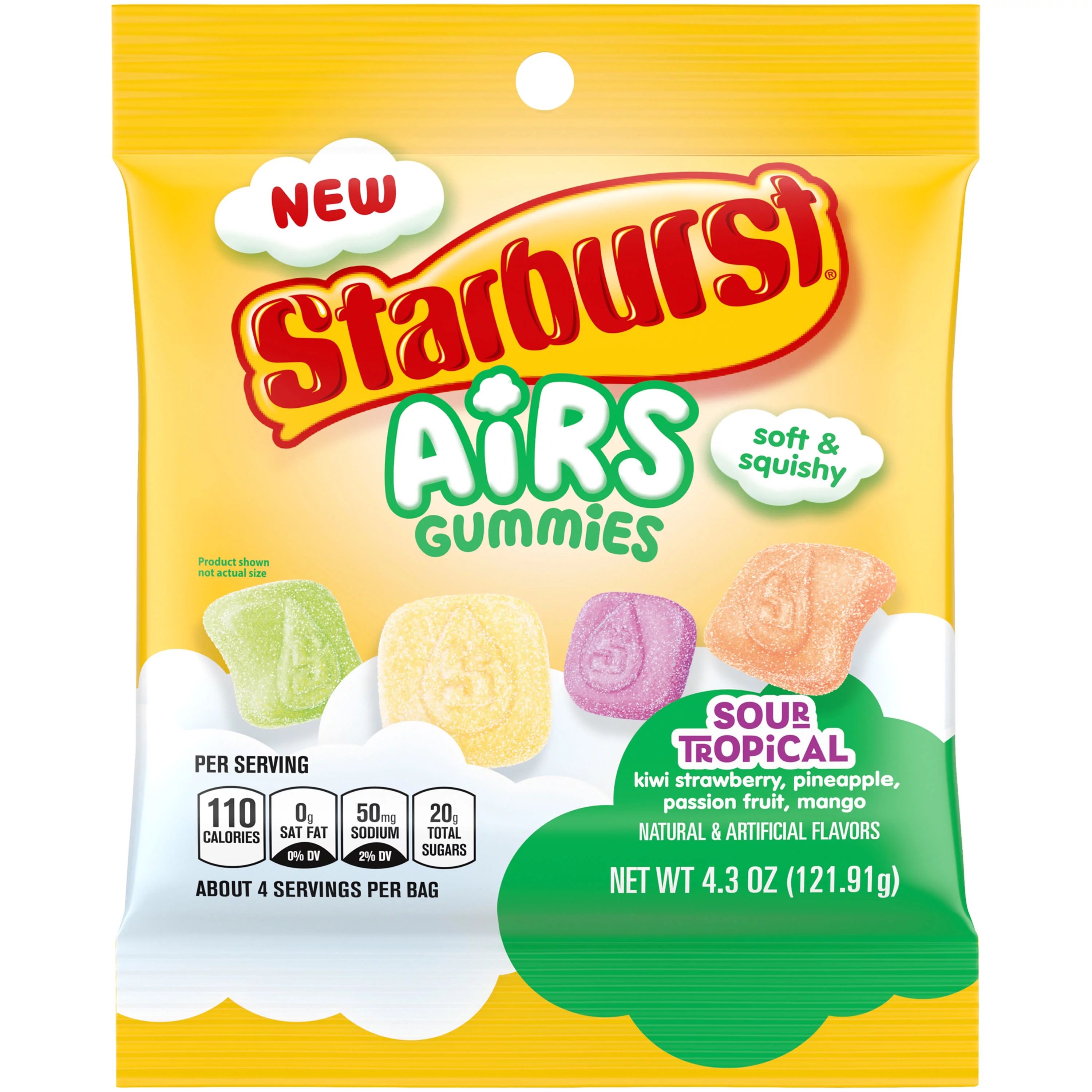 Starburst Airs Tropical Sour Gummy Candy - 4.3 oz Bag | Walmart (US)