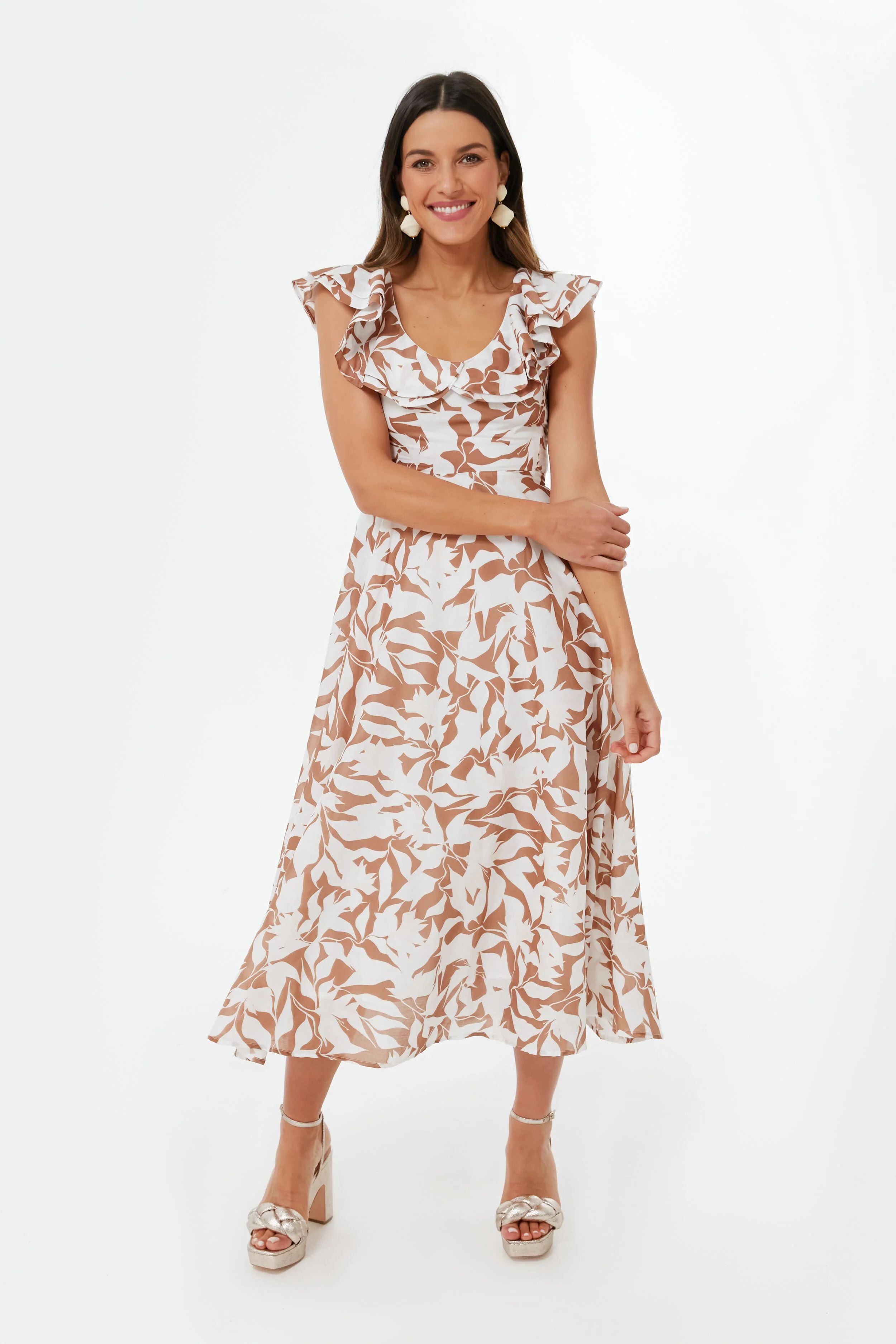 Brown Floral Priya Dress | Tuckernuck (US)