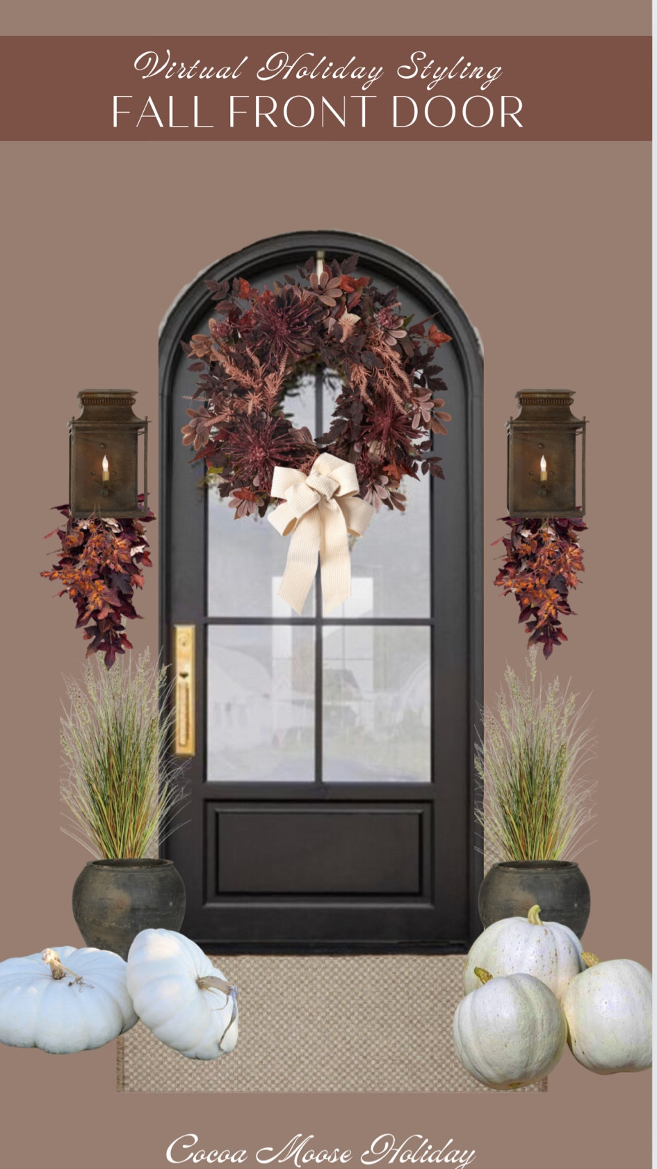 Styling a beautiful burgundy fall front porch, fall swags, fall wreath, pre made fall ribbon, fall decor, front porch 

#LTKHome #LTKSeasonal