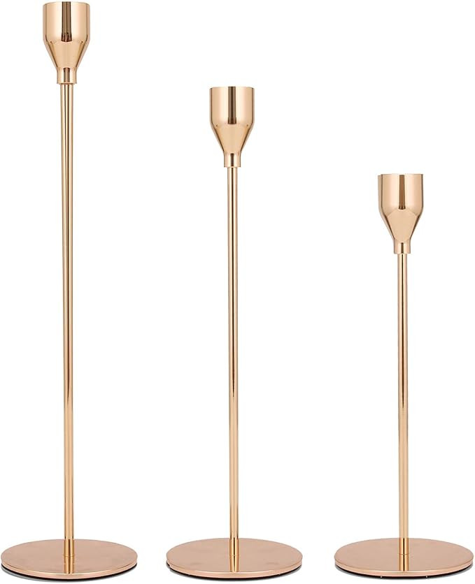 ASIGN Metal Candle Holders Set for Taper Candles,Modern Decorative Candlestick Holder for Wedding... | Amazon (US)
