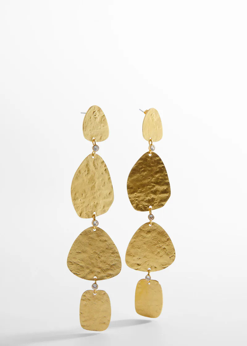 Textured coin earrings -  Women | Mango United Kingdom | MANGO (UK)