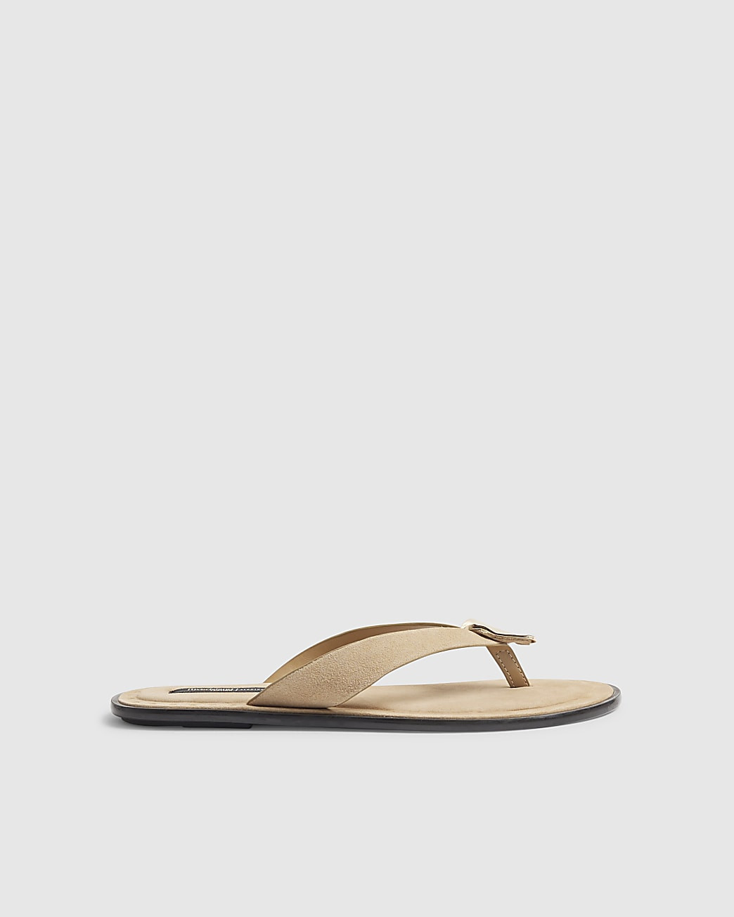 Beige Suede Toe Thong Flip Flop Flat Sandals | River Island UK & IE