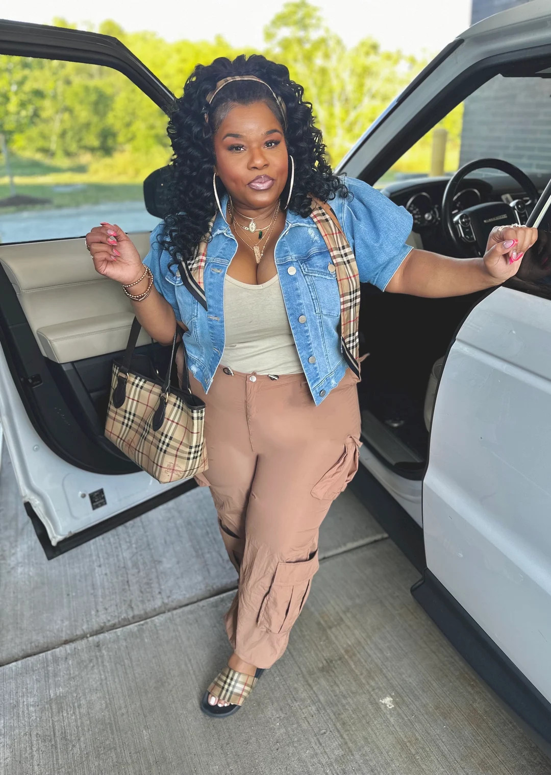 Wide Leg Nylon Cargo Pants brown - Etsy | Etsy (US)