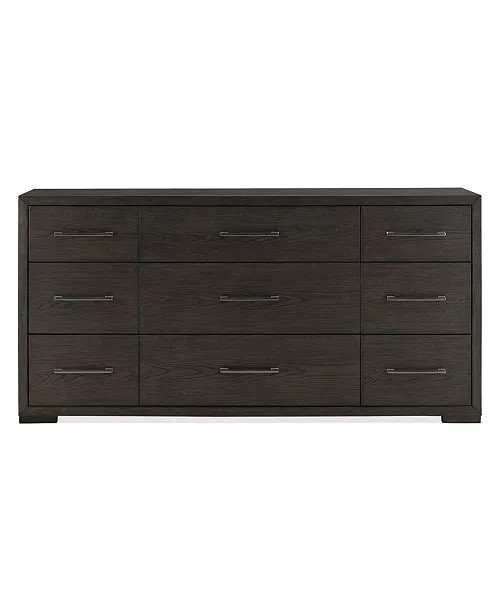 Ryder 35" Oak Veneer 9-Drawer Dresser - Macy's | Macy's