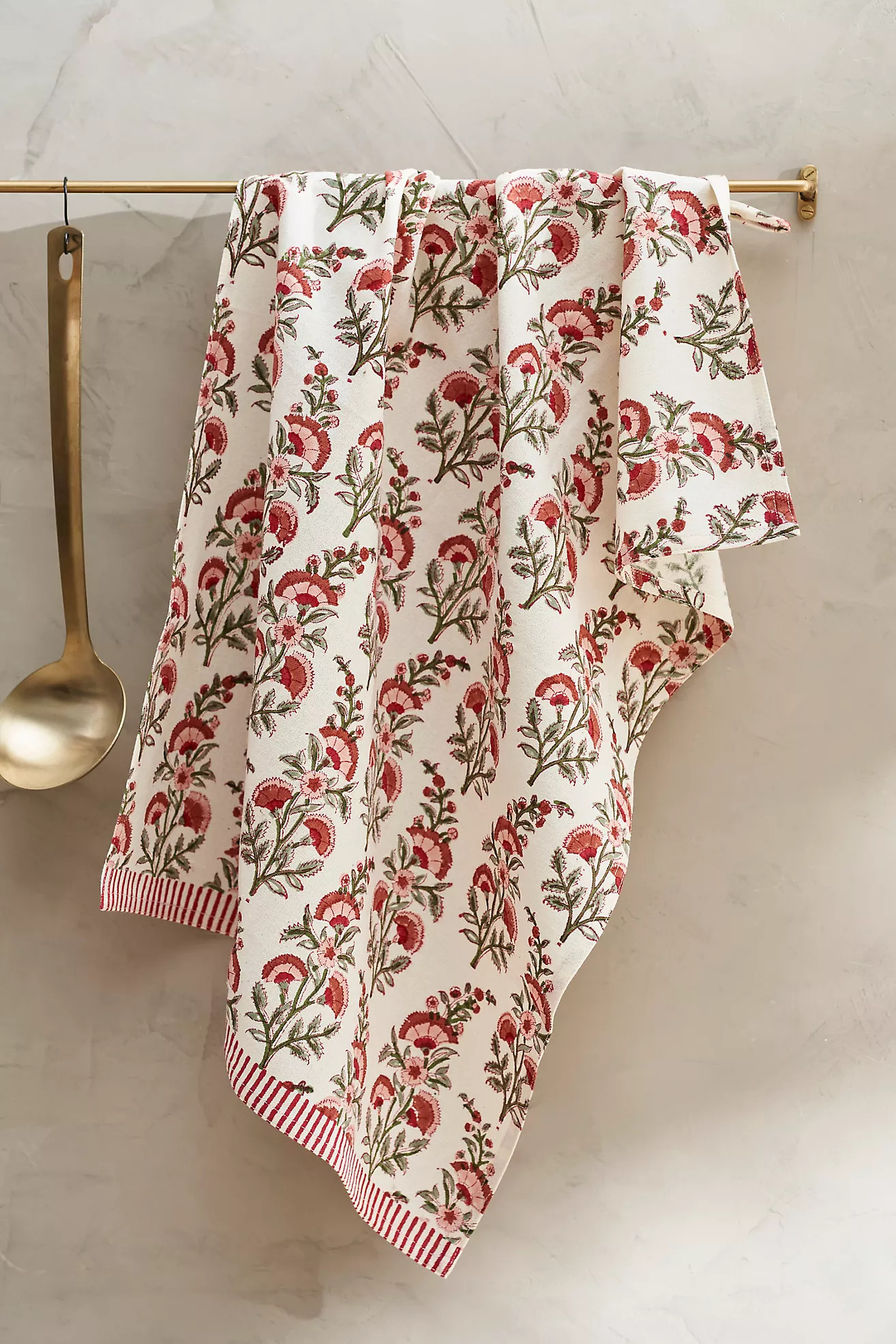 Calla Cotton Dish Towel, Ruby | Anthropologie (US)