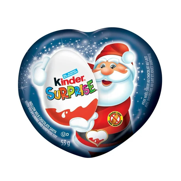 Kinder Hollow Heart w Srps 53gx18 Xmas, KINDER Hollow Santa Milk Chocolate with Milky Lining and ... | Walmart (CA)