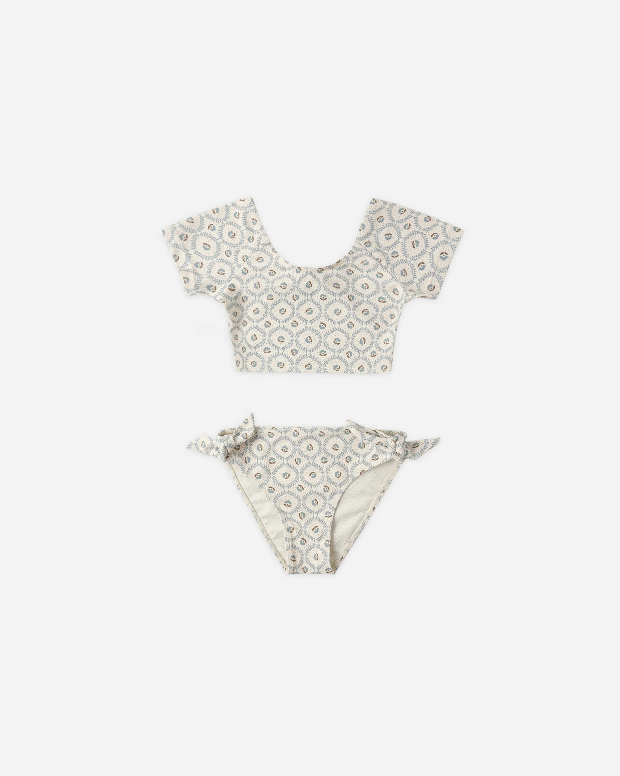 Cropped Rashguard Set Green Fleur | Rylee + Cru