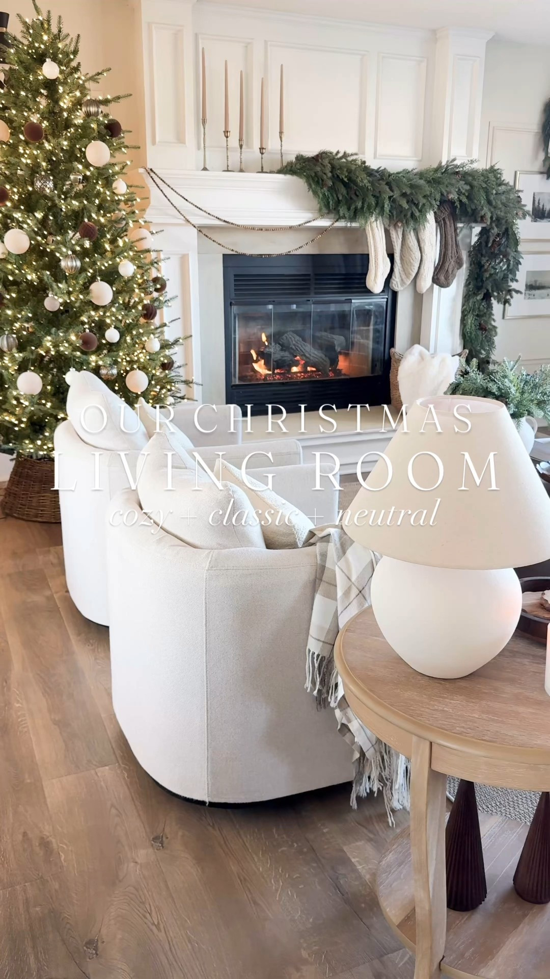 Our cozy and classic Christmas living room 

Sofa, couch, accent chair, living room chair, swivel chair, area rug, neutral rug, end table, side table, coffee table, throw pillow, throw blanket, Christmas decor,
Home decor, table decor, Christmas tree, ottoman, table
Lamp, wall frame

#LTKSaleAlert #LTKHoliday #LTKHome