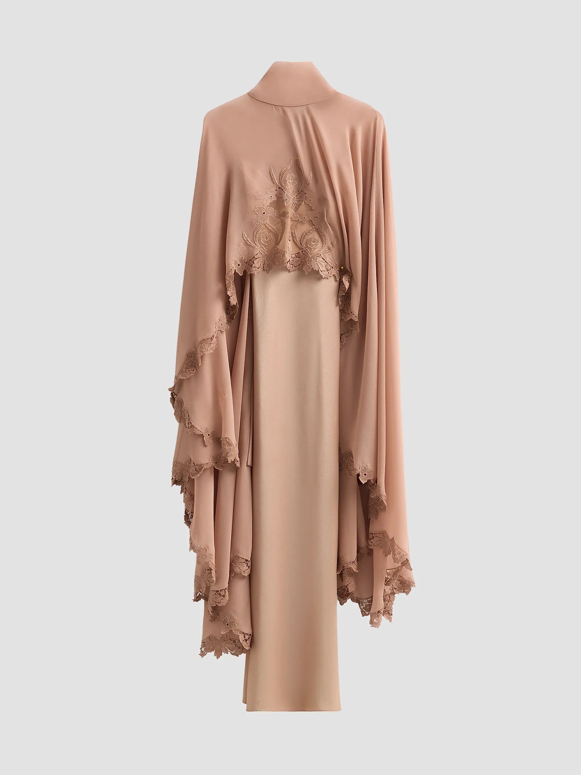 Carmen Satin A-Line Cape Maxi Dress | Saks Fifth Avenue