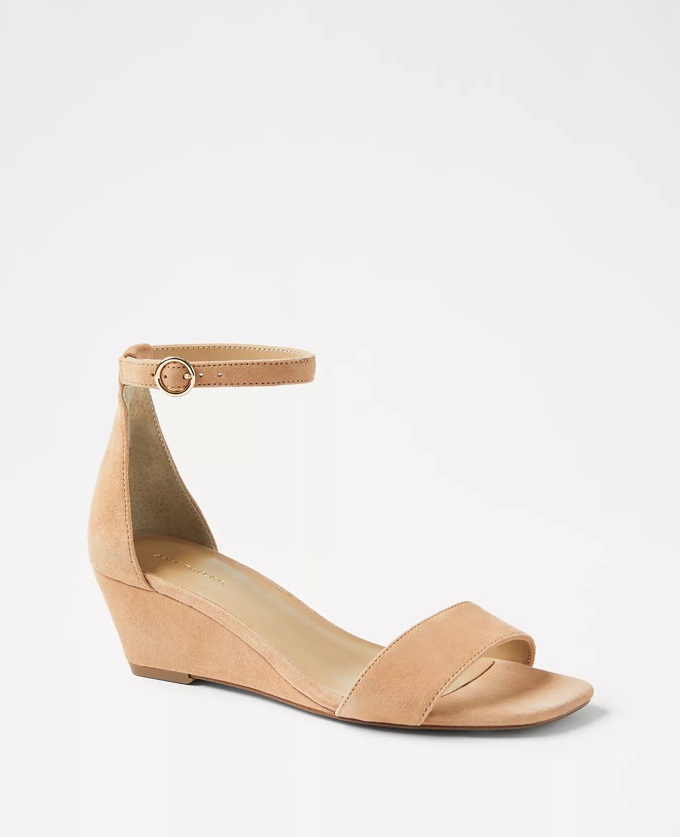 Suede Low Wedge Sandals | Ann Taylor (US)