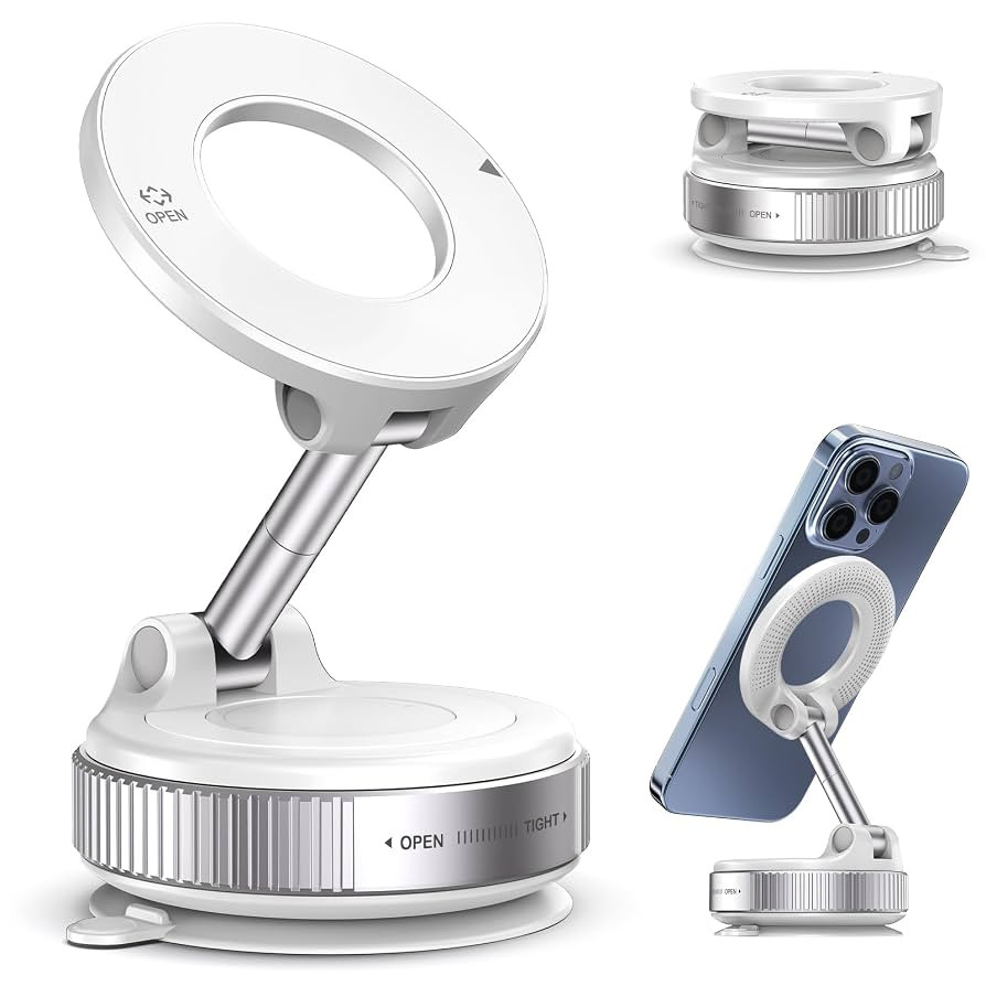 Vacuum Magnetic Suction Phone Holder, Foldable and Retractable Hands-Free Suction Cup Phone Mount... | Amazon (US)
