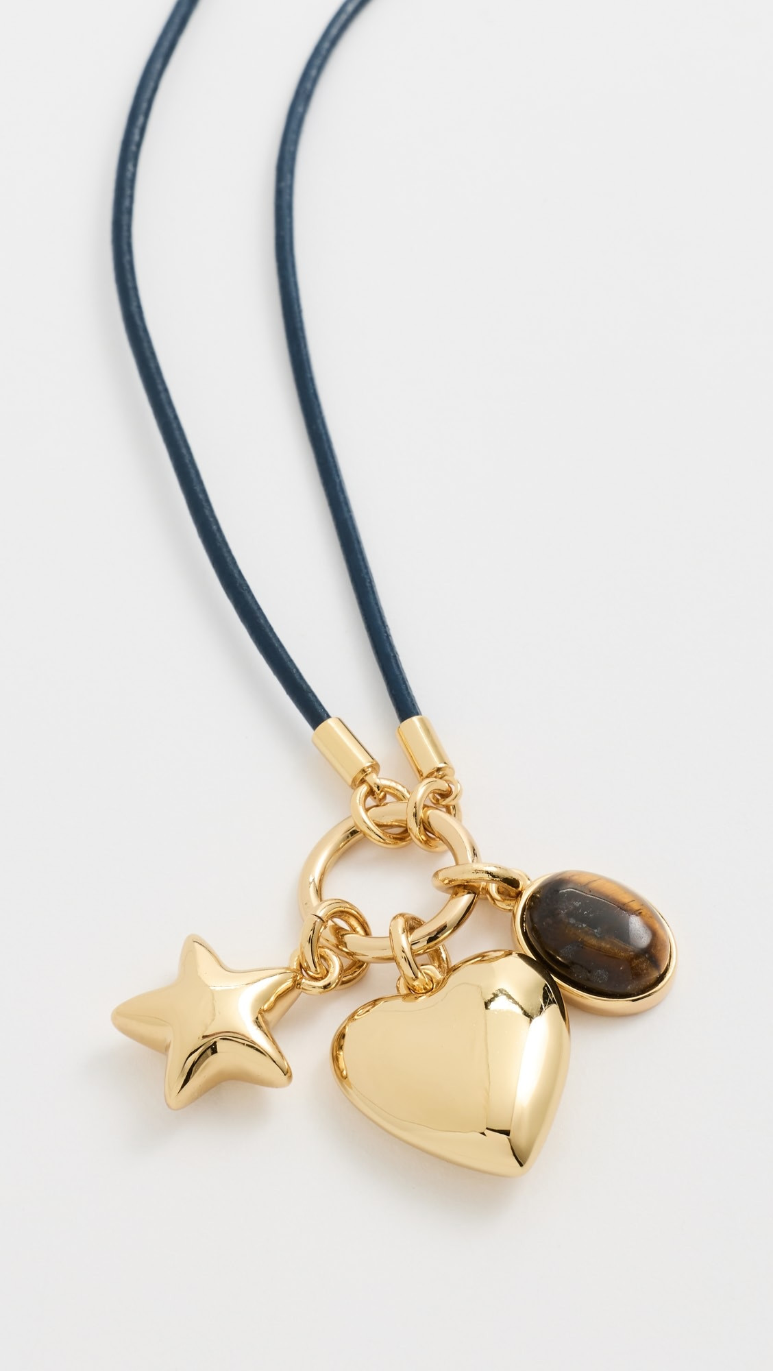 Leather Heart Charm Clip Necklace | Shopbop