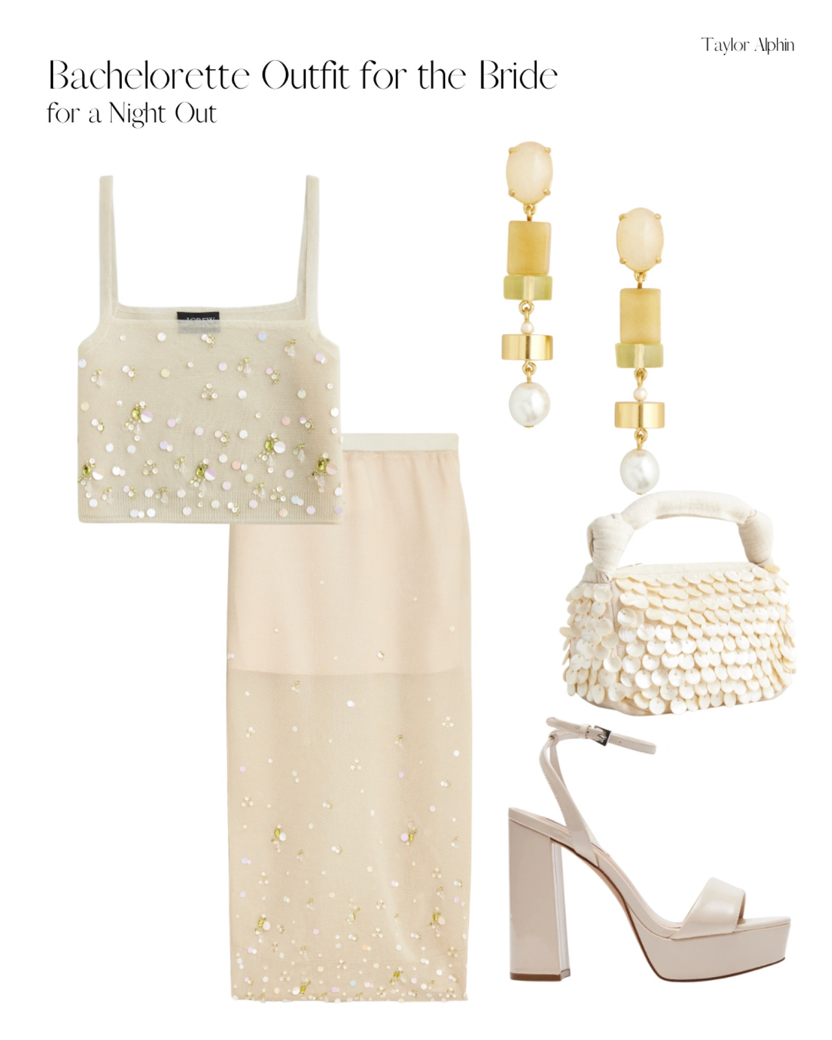 Obsessed with this look for the bride-to-be on her bachelorette or for a honeymoon! 

#pearls #beach #bachelorette #bride #bacheloretteoutfit #bachparty #summerparty #summerset #jcrew #skirtset #croptank #matchingset #bridal #bridetobe 

#LTKParties #LTKStyleTip #LTKWedding