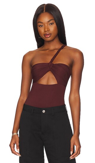 Daniella Bodysuit in Brown | Revolve Clothing (Global)