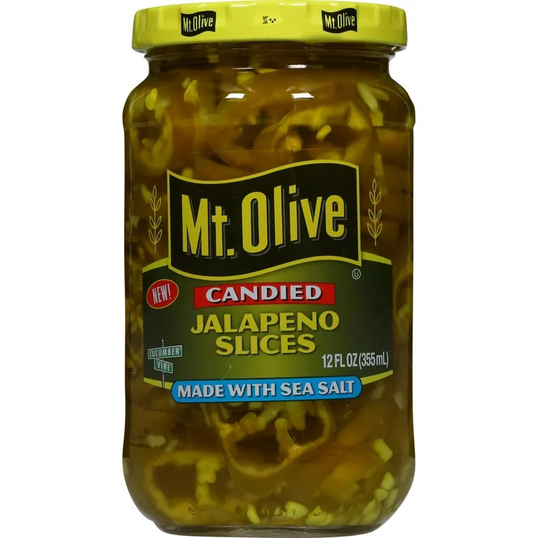 Mt. Olive Candied Jalapeno Slices,  12 fl oz Jar | Walmart (US)