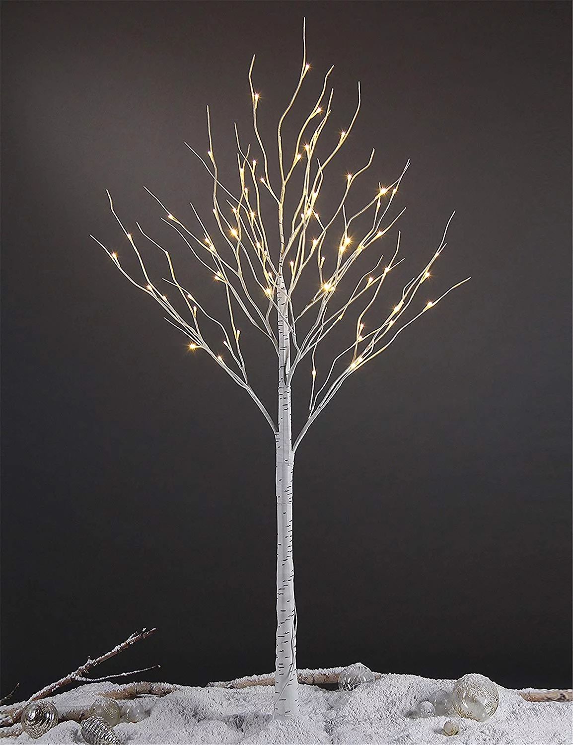 Lightshare 6' 72-Light LED Tall Birch Tree | Walmart (US)