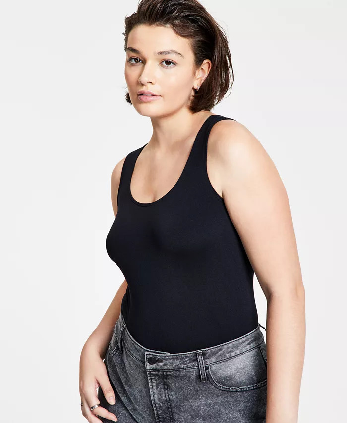 Seamless Scoop-Neck Thong Bodysuit, Created for Macy's | Macys (US)