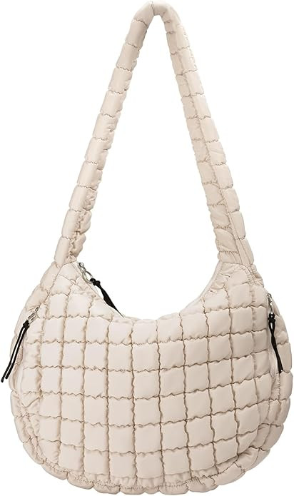 Puffer Tote Bag for Women Large Quilted Tote Bag Quilted Carryall Bag Soft Puffy Crossbody Bag Ho... | Amazon (US)