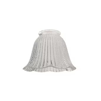 Style Selections 3.75-in x 5-in Bell Clear Beaded Vanity Light Shade with 2-1/4-in Lip fitter | Lowe's