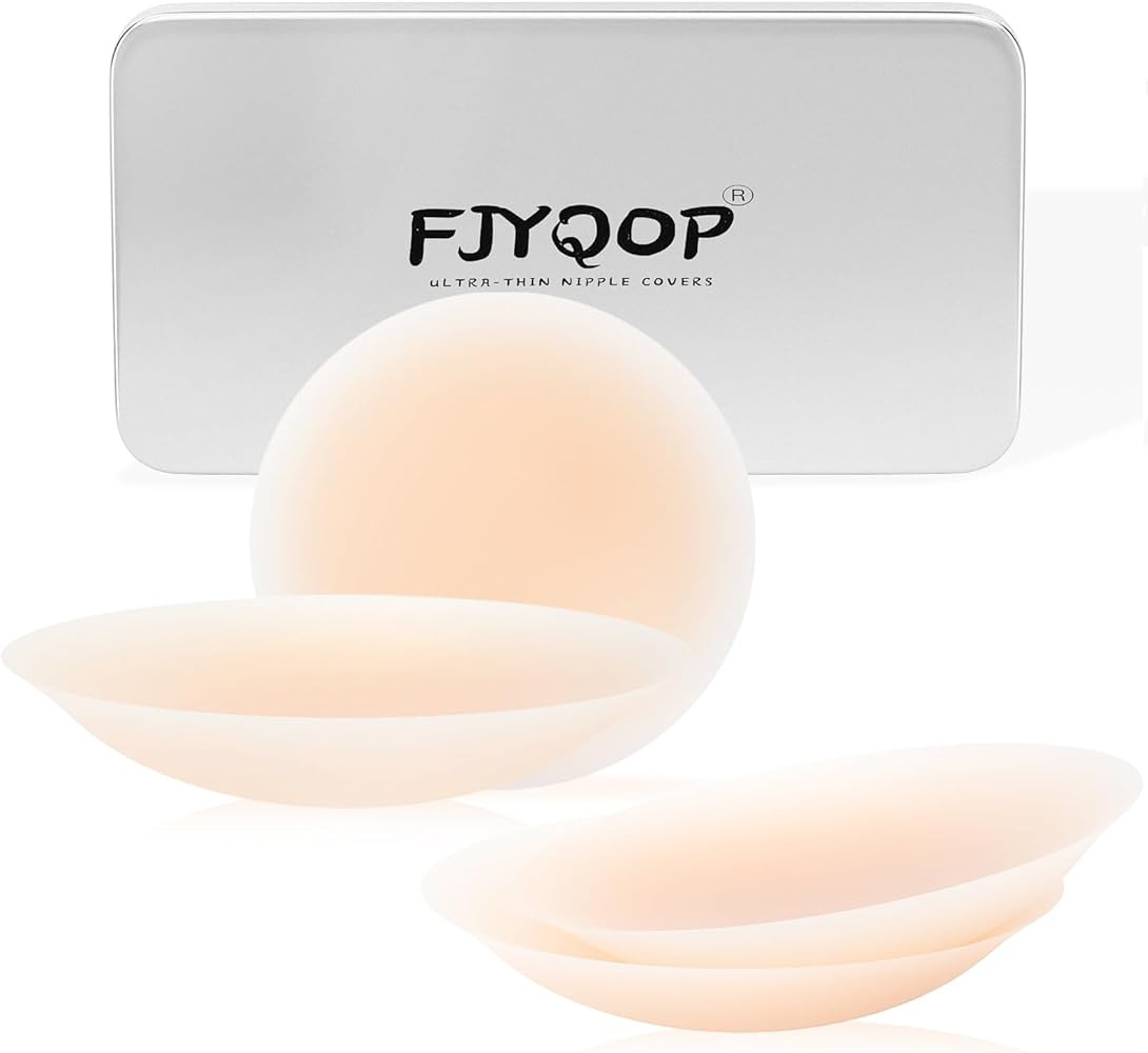 FJYQOP Cakes Nipple Covers 2 Pairs, Ultra-Thin Adhesive Seamless Nipple Pasties for Women Silicon... | Amazon (US)