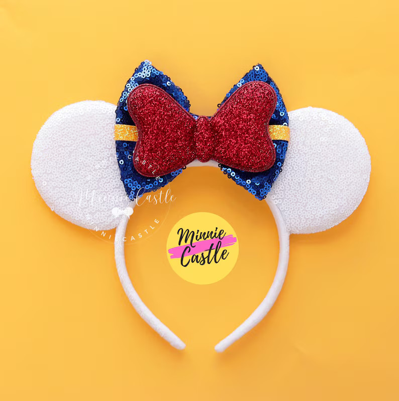 Donald Mickey Ears, Mickey Ears, White Duck Mouse Ears, Minnie Ears, Mouse Ears Headband, Mickey ... | Etsy (US)