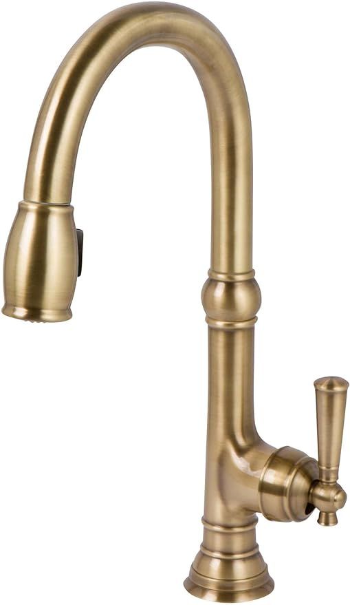 Newport Brass 2470-5103/06 Pull-Down Kitchen Faucet Antique Brass Jacobean | Amazon (US)
