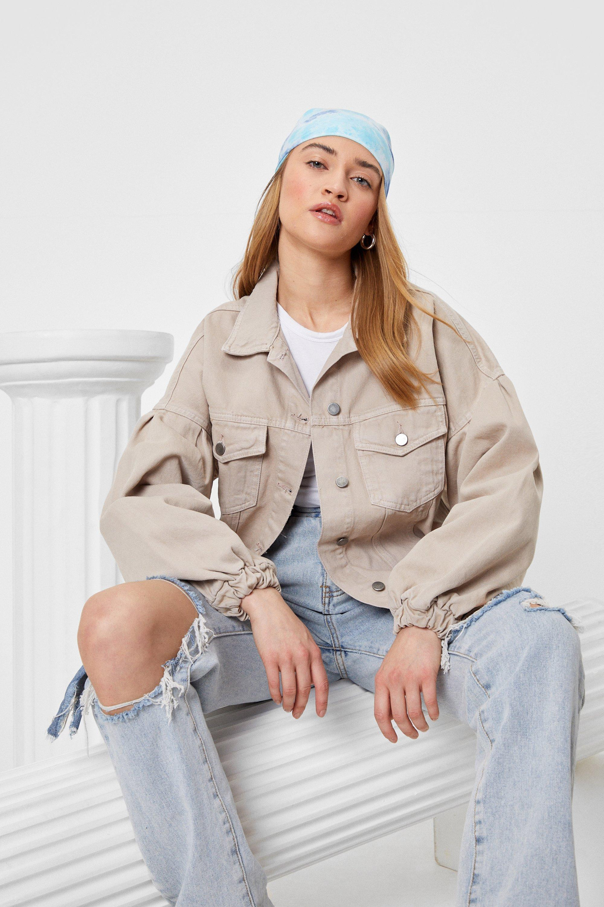 Womens Turn the Volume High Denim Jacket - Stone | NastyGal (US & CA)