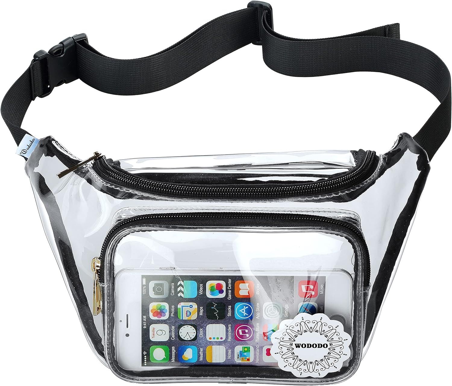 Clear Fanny Pack Stadium Security Approved Transparent Waist Bag for Events, Games and Concerts | Amazon (US)