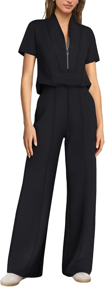 SENSERISE Jumpsuits for Women Dressy Short Sleeve Jumpsuit | Amazon (US)