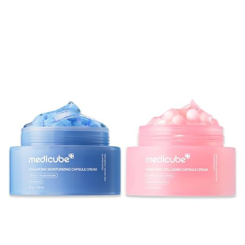 medicube Hydration & Glow Capsule Duo: Hyaluronic Acid and Salmon DNA PDRN Capsule Cream | Firming, Plumping, and Long-Lasting Moisture Care for Radiant, Supple Skin | Amazon (US)