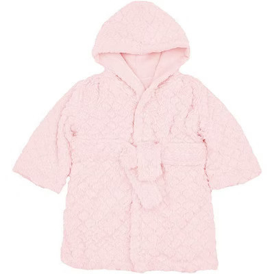 EVERYDAY KIDS Pink Baby Fleece Robe with Hood Cozy Hooded Bathrobe for Girls Ages 0-9 Months Soft, Warm, Lightweight Infant Sleepwear, Loungewear | Target