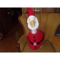 Santa Claus Christmas Goose Geese Outfit Crochet Lawn Clothes Outdoor Patio Decor Garden Statue | Etsy (US)