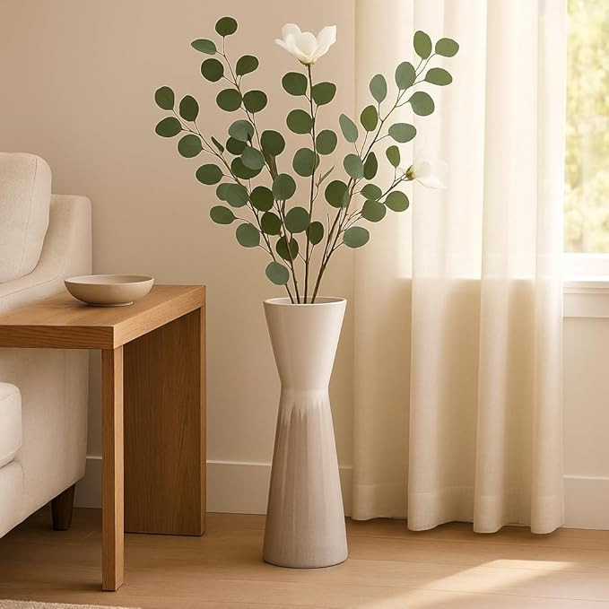Ceramic Floor Vase for Living Room Decor – Elegant Flower Vase for Bedroom, Office, and Table D... | Amazon (US)