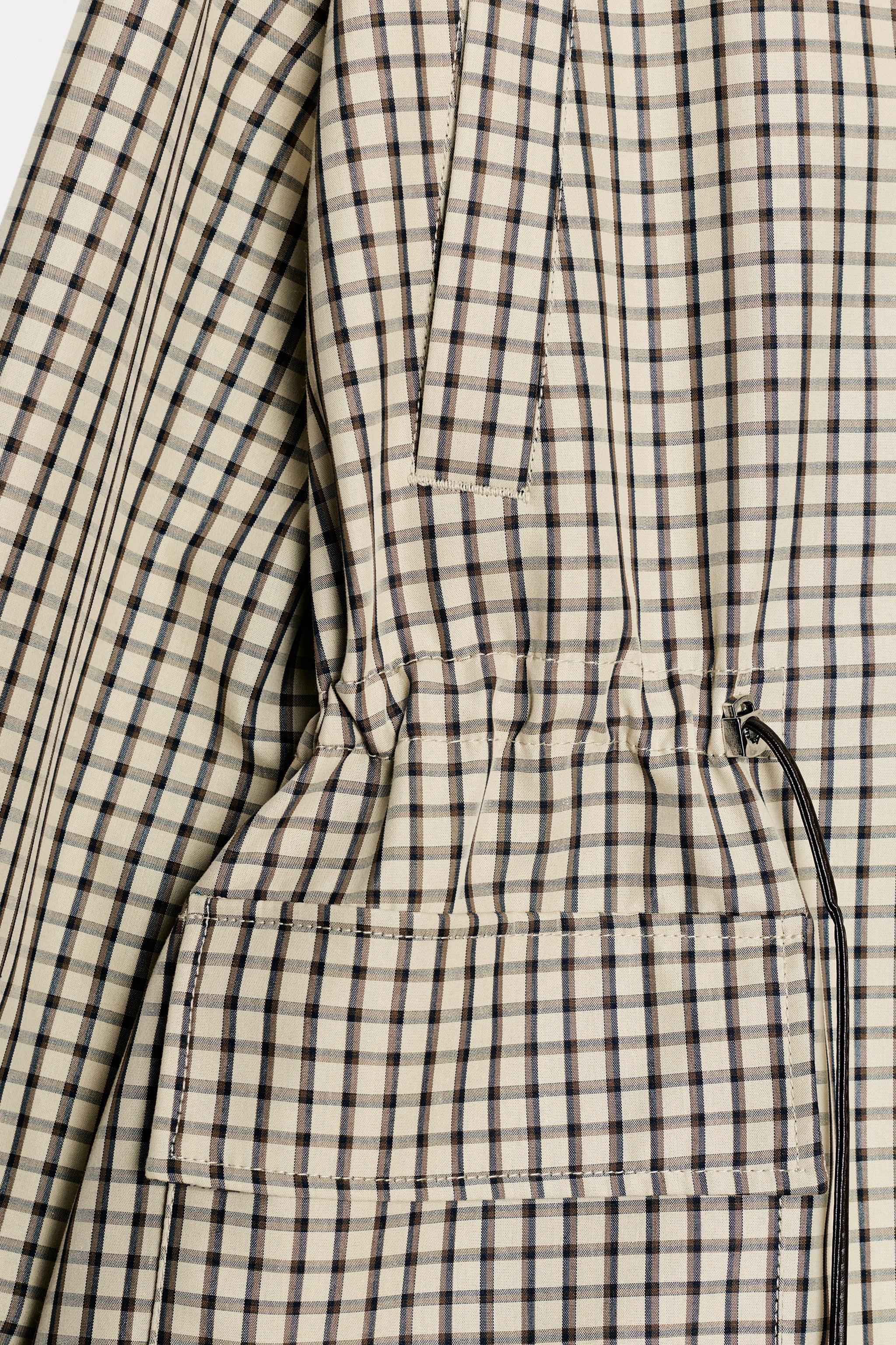 CHECK HIGH-NECK JACKET | Zara UK