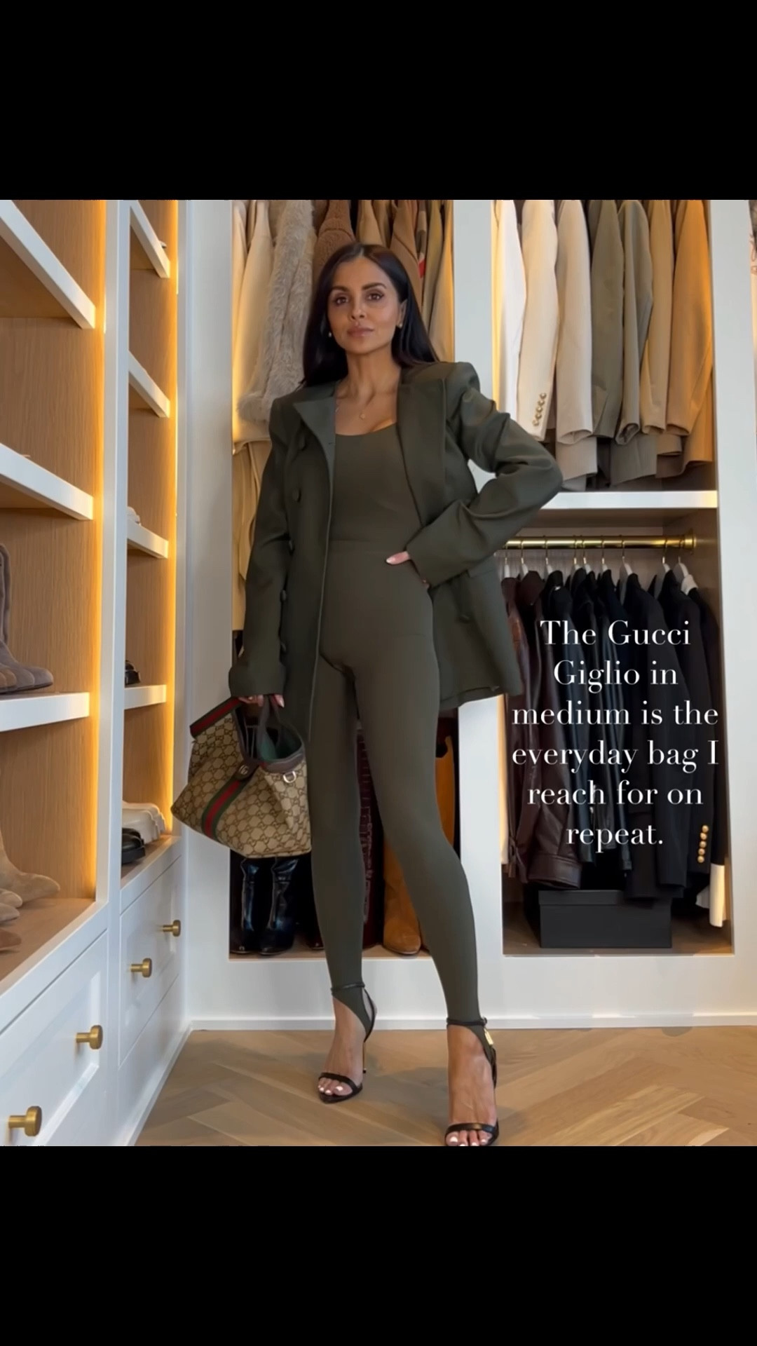 Holiday outfit ideas
Naked wardrobe green blazer
Naked wardrobe green leggings
Naked wardrobe green bodysuit
Gucci giglio bag 

#LTKootd #LTKGiftGuide #LTKHoliday