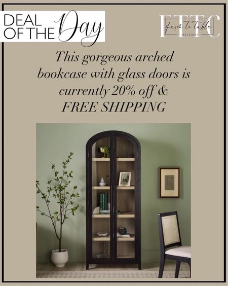 Deal of the Day. Follow @farmtotablecreations on Instagram for more inspiration.

This gorgeous modern arched cabinet/bookcase is currently 20% off. Ridunel Modern Arched Standard Bookcase with Glass Doors. Wayfair Deals. Wayfair Sale. Wayfair Home Sale.

#LTKHome #LTKStyleTip #LTKSaleAlert