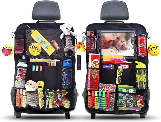 ROVICLU Car Back Seat Organizers Kick Mats Protectors for Kids with 11 inch Tablet Holder. (2 Pac... | Amazon (US)