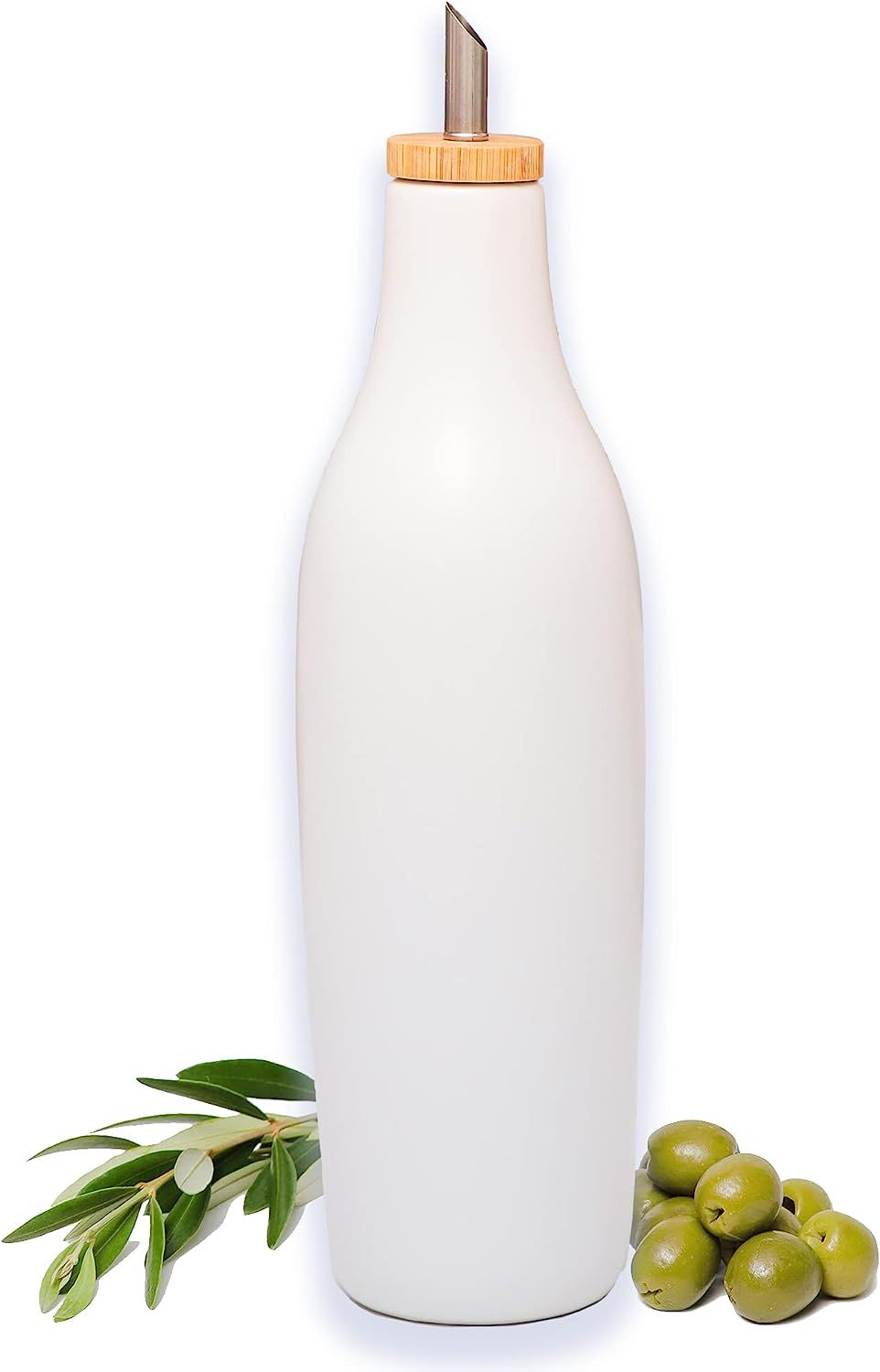 Amazon.com: Grace Homewares Olive Oil Dispenser Bottle Stoneware Ceramic for EVOO or Vinegar | Mo... | Amazon (US)