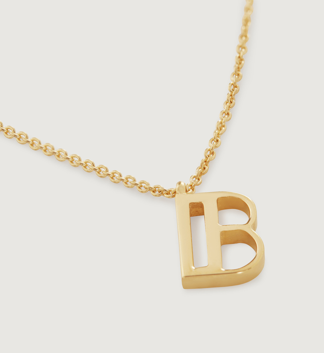 Initial B Necklace Adjustable 41-46cm/16-18” | Monica Vinader (US)