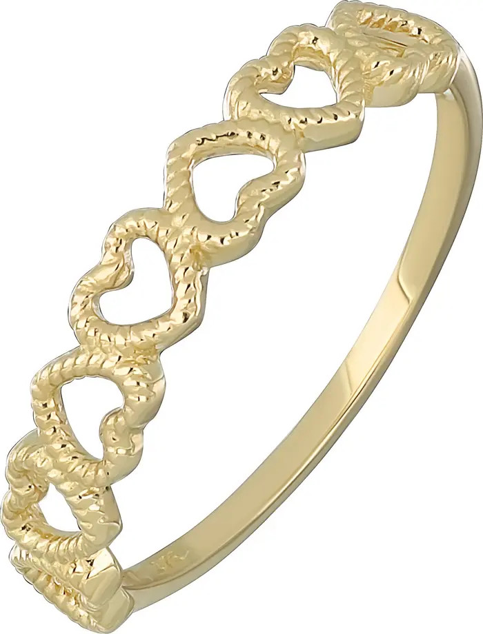14K Gold Open Hearts Stackable Ring | Nordstrom