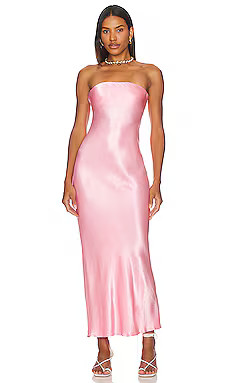 SNDYS X Revolve Angel Strapless Midi Dress in Pink from Revolve.com | Revolve Clothing (Global)
