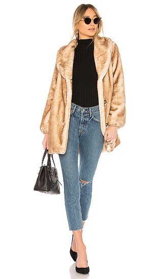 Majorelle Brinley Faux Fur Coat in Marshmallow | Revolve Clothing