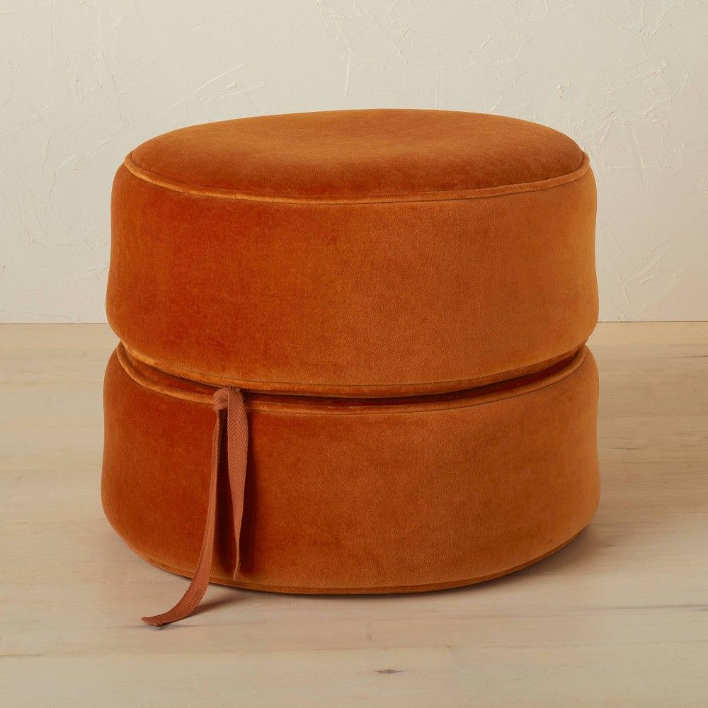 Olivia Round Pouf Rust - Opalhouse designed with Jungalow | Target