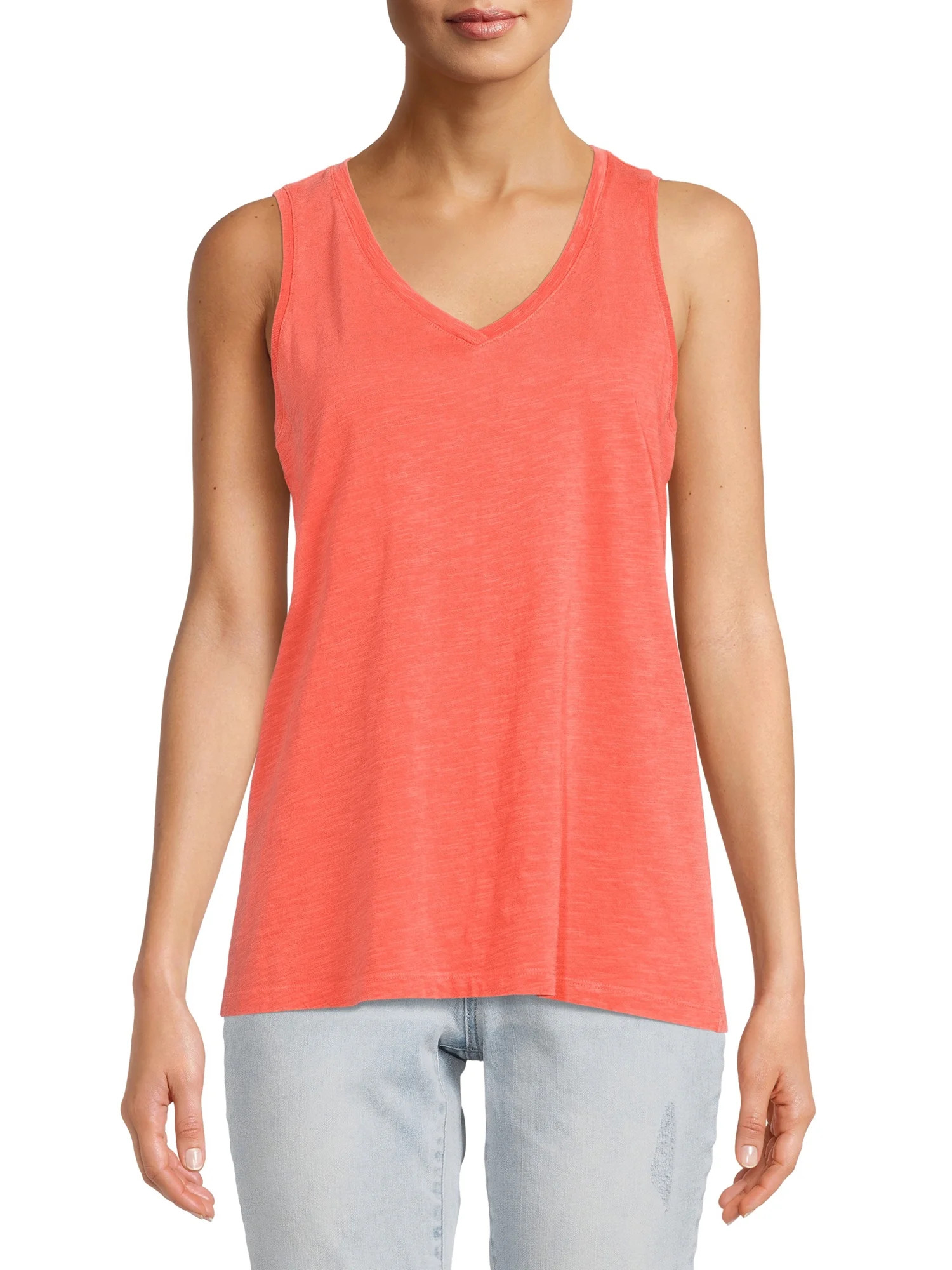 Time And Tru Women's V-Neck Tank Top - Walmart.com | Walmart (US)