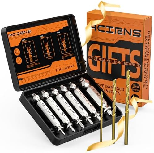 Gifts for Men,9 Pcs Damaged Screw Extractor Set,White Elephant Gifts for Adults Dad,Christmas Sto... | Amazon (US)