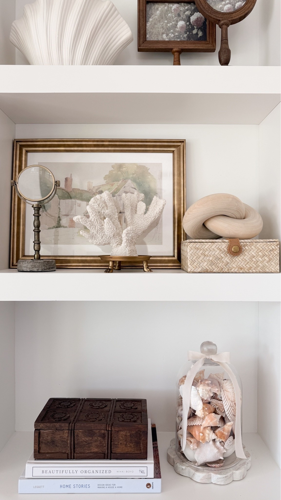 Display your favorite seashells in a glass cloche. Who says they are only for the holidays.

#LTKHome #LTKSeasonal