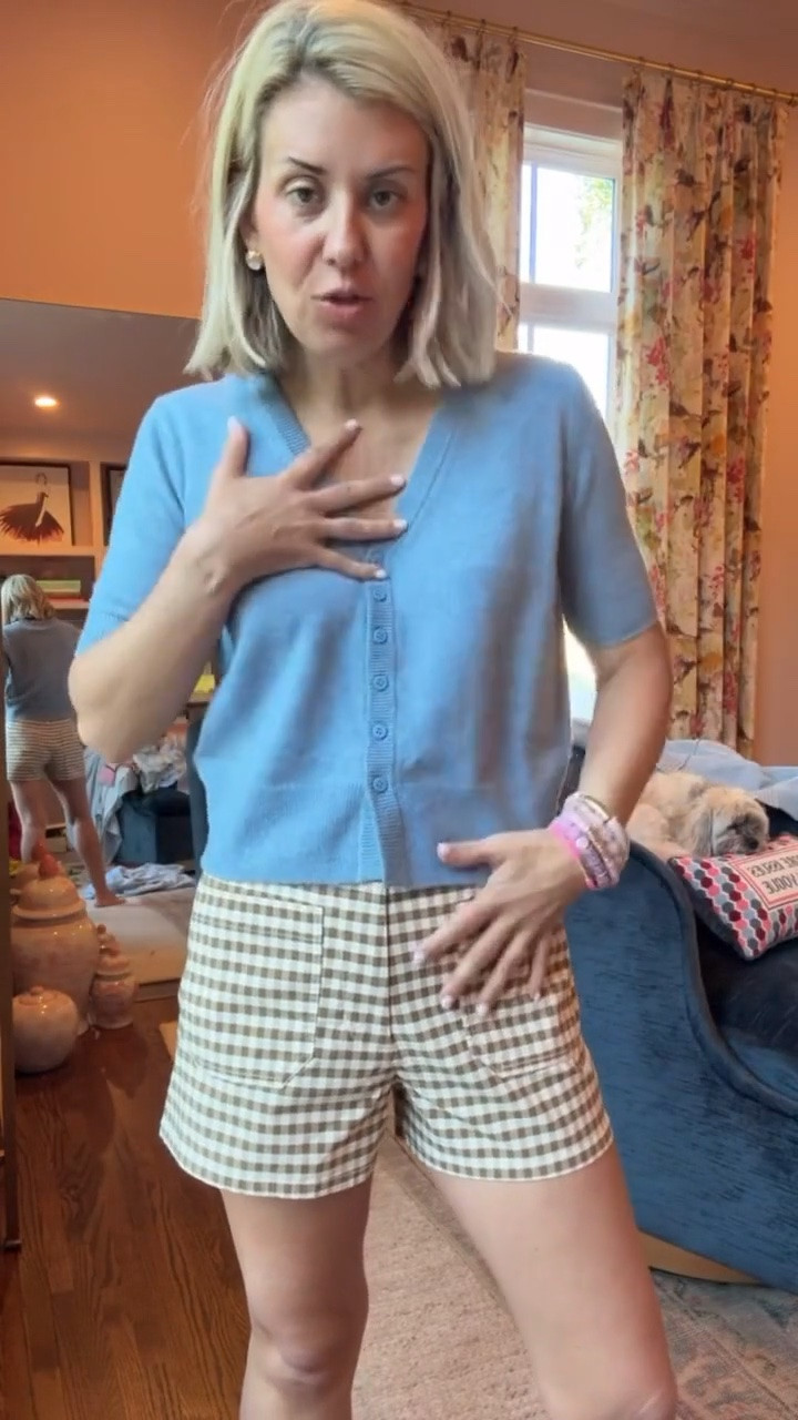 The cutest Colette shorts paired with his short sleeve cashmere sweater… So so good! 
Top & skirt - xs
Shorts - 27

*Use my code CATHERINE20 for 20% off Orders of $100+ at Anthropologie

#LTKmomlife #LTKSeasonal #LTKOver40