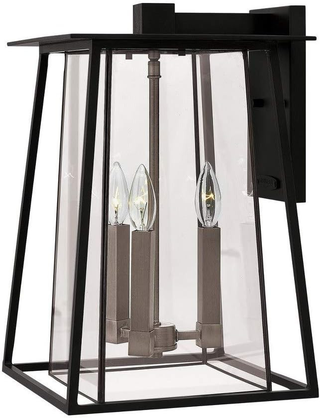 Hinkley Walker Collection Three Light 4W LED Large Outdoor Wall Mount, Black | Amazon (US)